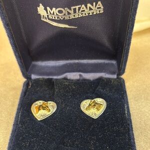 Montana Silversmiths Horse In Heart Earrings